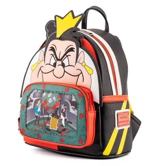 Loungefly Disney Queen of Hearts Villain Scene Mini Backpack & Zip Around Wallet - Picture 3 of 16